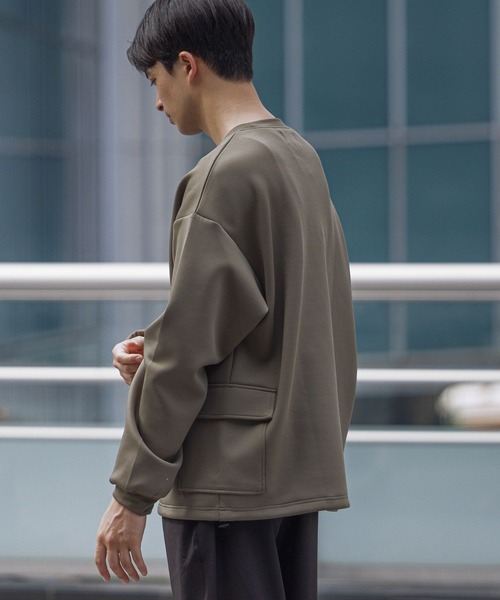 LAKOLE（ラコレ）の「ストレッチポケットプルオーバー＜PARK by LAKOLE＞ / 151325（スウェット・メンズ・ホワイト/ブラック/オリーブ・MEDIUM/LARGE）」の10枚目の写真