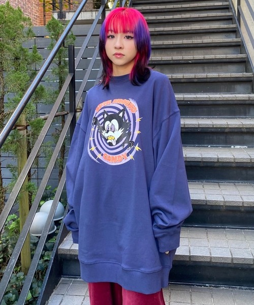 キャンディストリッパー　オーバーサイズスウェット　ワンピース　黒　美品 Candy Stripper（キャンディストリッパー）の「CANDY GIRL SWEAT