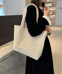 コーデュロイスクエアトートバッグ