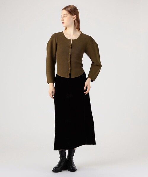 BY MALENE BIRGER（バイマレーネビルガー）の「BY MALENE BIRGER FRANCINAS　ドロップショルダーカーディガン（カーディガン/ボレロ・レディース・ブラウン/ブラック・XS）」の3枚目の写真