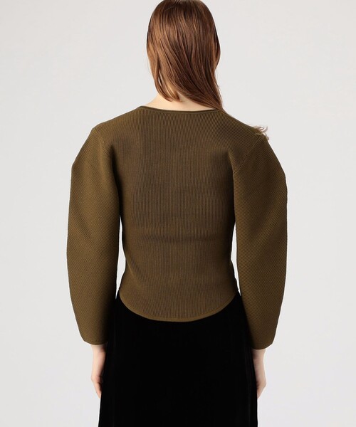 BY MALENE BIRGER（バイマレーネビルガー）の「BY MALENE BIRGER FRANCINAS　ドロップショルダーカーディガン（カーディガン/ボレロ・レディース・ブラウン/ブラック・XS）」の6枚目の写真