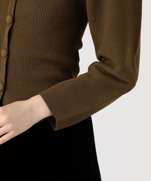 BY MALENE BIRGER（バイマレーネビルガー）の「BY MALENE BIRGER FRANCINAS　ドロップショルダーカーディガン（カーディガン/ボレロ・レディース・ブラウン/ブラック・XS）」の9枚目の写真