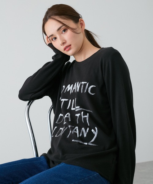 Jayro(ジャイロ)の「マシュマロタッチロゴTシャツ(Tシャツ/カットソー・レディース・ブラック/ベージュ・FREE)」の19枚目の写真