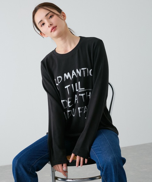 Jayro(ジャイロ)の「マシュマロタッチロゴTシャツ(Tシャツ/カットソー・レディース・ブラック/ベージュ・FREE)」の15枚目の写真