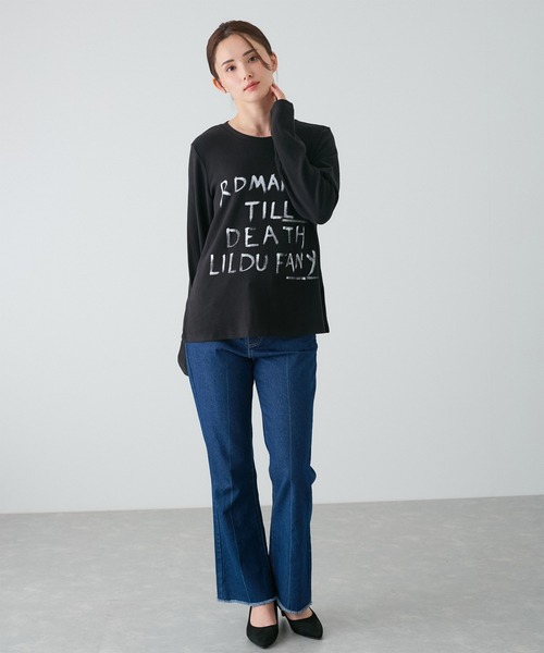 Jayro(ジャイロ)の「マシュマロタッチロゴTシャツ(Tシャツ/カットソー・レディース・ブラック/ベージュ・FREE)」の14枚目の写真