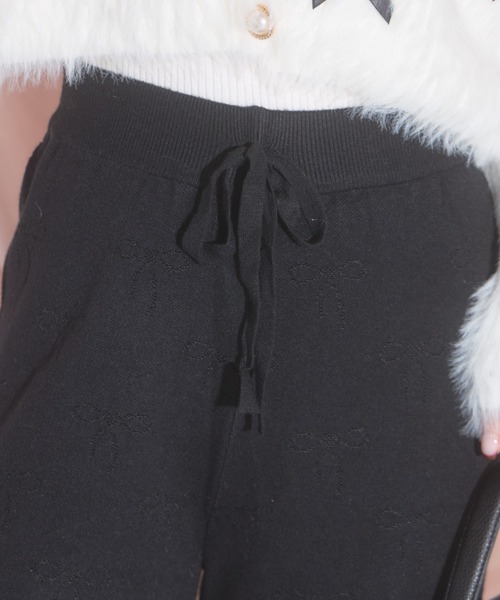 tocco closet(トッコ クローゼット)の「【ZOZO限定】リボン柄ニットパンツ(その他パンツ・レディース・グレー/ブラック/ベージュ・M)」の7枚目の写真