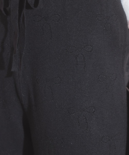 tocco closet(トッコ クローゼット)の「【ZOZO限定】リボン柄ニットパンツ(その他パンツ・レディース・グレー/ブラック/ベージュ・M)」の8枚目の写真