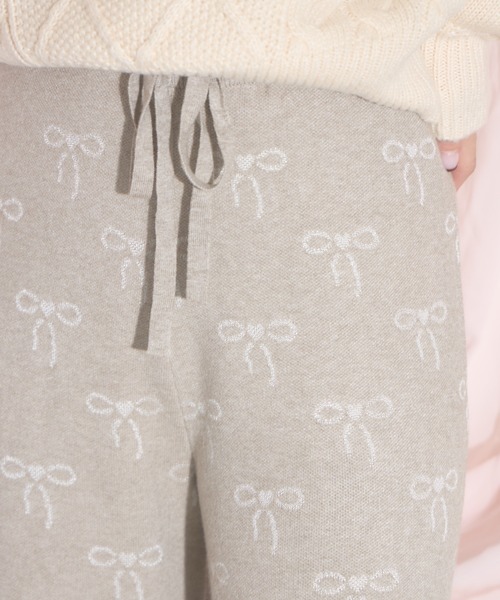 tocco closet(トッコ クローゼット)の「【ZOZO限定】リボン柄ニットパンツ(その他パンツ・レディース・グレー/ブラック/ベージュ・M)」の19枚目の写真