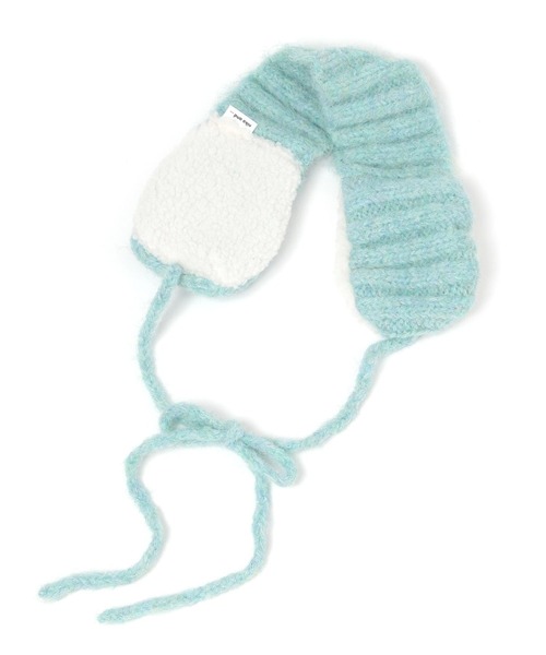 niko and...（ニコアンド）の「オリジナルニットイヤーマフラー（イヤーマフ・レディース・ライトブルー/ベージュ/グレー・0）」の3枚目の写真