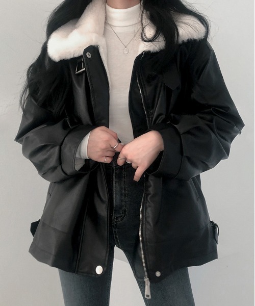 ジャケット・アウター 00s supreme leather far down jacket y2k 00s supreme leather far down jacket y2k - メルカリ