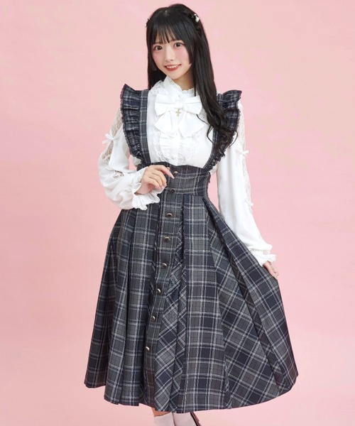 Secret Honey（シークレットハニー）の「マチ付きスカート（スカート・レディース・ブラック/チェック・MEDIUM）」の2枚目の写真