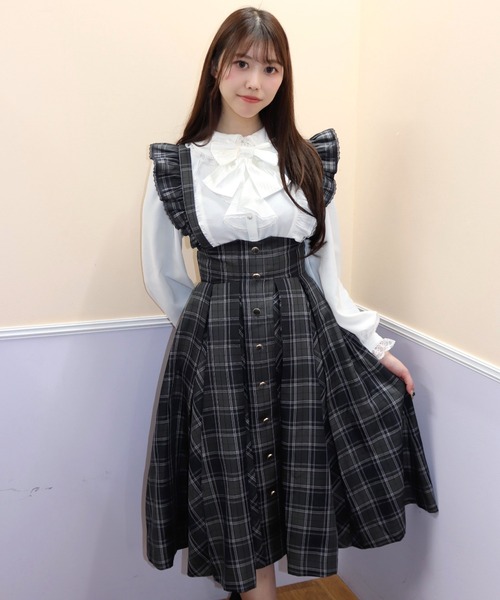 Secret Honey（シークレットハニー）の「マチ付きスカート（スカート・レディース・ブラック/チェック・MEDIUM）」の4枚目の写真