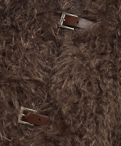 JOSE MOON FAKE FUR COAT ジョゼムーン セール】FAKE FUR COAT/フェイクファーコート（ノーカラーコート