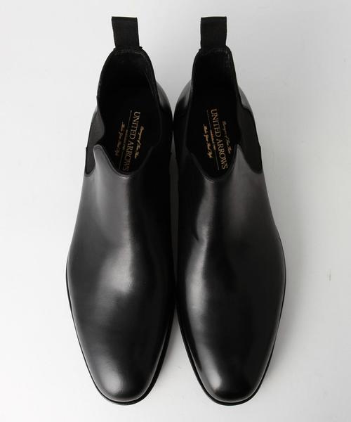 UNITED ARROWS(ユナイテッドアローズ)の「UA レザー サイドゴア ブーツ Π(ブーツ・メンズ・ブラック・6/8/7h/6h/7/9/9h/8h)」の5枚目の写真