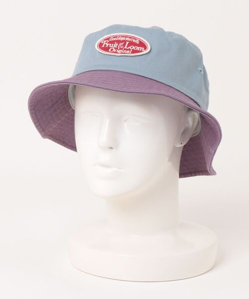 FRUIT OF THE LOOM(フルーツオブザルーム)の「【FRUIT OF THE LOOM】 EX TWOTONE WAPPEN BUCKET HAT/ワッペンバケットハット(ハット・レディース・ベージュ/パープル/ネイビー・FREE)」の3枚目の写真