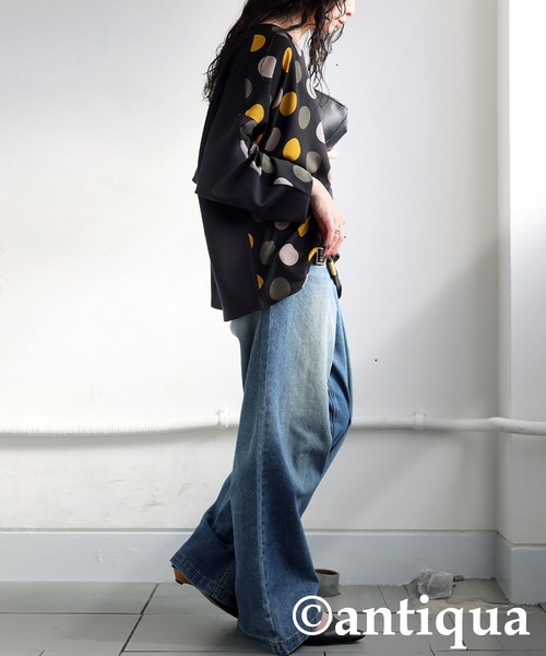 antiqua(アンティカ)の「ドットラグラントップス(その他トップス・レディース・ブラック/ホワイト・ONESIZE)」の10枚目の写真