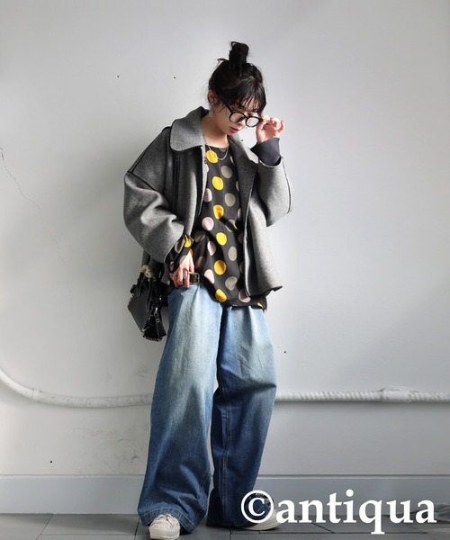 antiqua(アンティカ)の「ドットラグラントップス(その他トップス・レディース・ブラック/ホワイト・ONESIZE)」の11枚目の写真