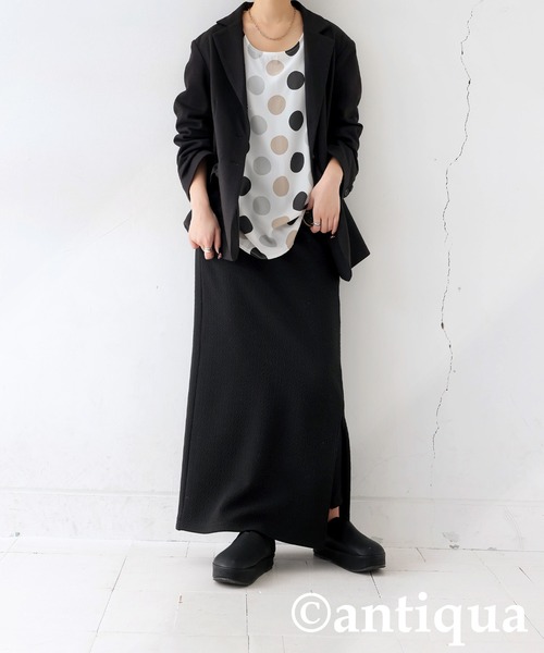 antiqua(アンティカ)の「ドットラグラントップス(その他トップス・レディース・ブラック/ホワイト・ONESIZE)」の7枚目の写真