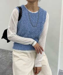SACK'S(サックス) ニットベスト ブルー サックスブルー」に該当するベストファッション通販 - ZOZOTOWN