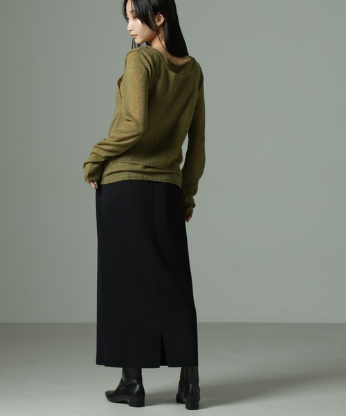 NANO universe（ナノユニバース）の「ビスチェセットニット（ニット/セーター・レディース・ブラック/ベージュ/カーキブラウン・FREE）」の10枚目の写真