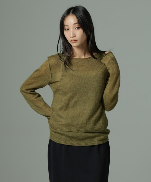 NANO universe（ナノユニバース）の「ビスチェセットニット（ニット/セーター・レディース・ブラック/ベージュ/カーキブラウン・FREE）」の4枚目の写真