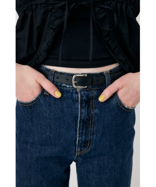 MOUSSY(マウジー)の「【WEB限定】BASIC LETHER ベルト(ベルト・レディース・ブラック・FREE)」の2枚目の写真