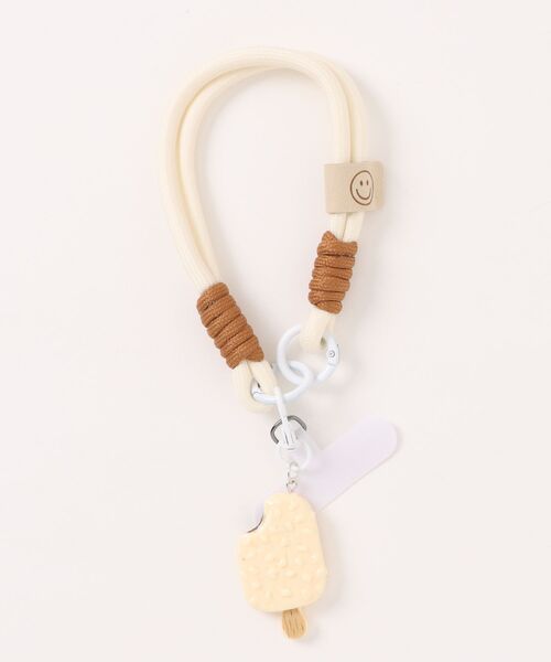 TONE SELECT GOODS(トーンセレクトグッズ)の「【urge select】アイス にこちゃん ポップ スマホストラップ(スマホグッズ・レディース・ホワイト/ブラウン/ピンク・FREE)」の9枚目の写真