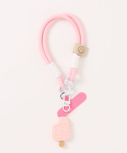 TONE SELECT GOODS(トーンセレクトグッズ)の「【urge select】アイス にこちゃん ポップ スマホストラップ(スマホグッズ・レディース・ホワイト/ブラウン/ピンク・FREE)」の11枚目の写真