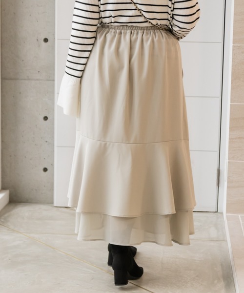 CLETTE(クレット)の「アシメフレアスカート(スカート・レディース・サンドグレー/ブルー/ブラック・4L/LL/3L)」の19枚目の写真