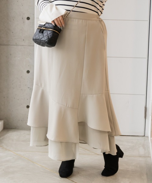 CLETTE(クレット)の「アシメフレアスカート(スカート・レディース・サンドグレー/ブルー/ブラック・4L/LL/3L)」の17枚目の写真