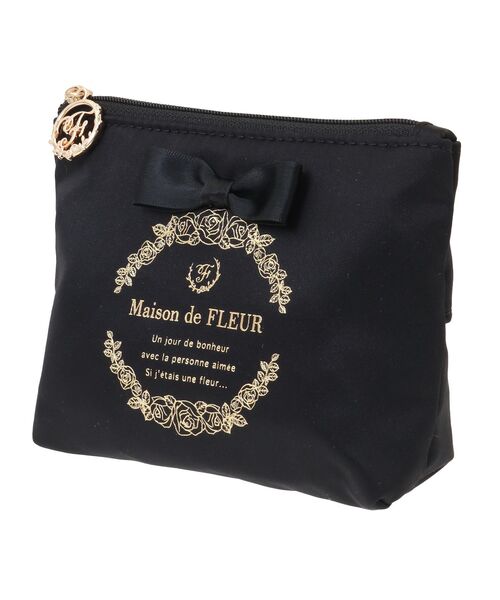 Maison de FLEUR(メゾンドフルール)の「サテンリボンティッシュケース(ポーチ・レディース・ライトピンク/ライラック/ブラック/アイボリー・FREE)」の17枚目の写真
