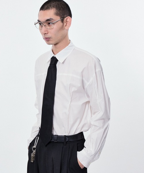 M TO R（ムウトアール）の「RANDUM PINCH LONG SLEEVE SHIRTS（シャツ/ブラウス・レディース・ホワイト/サックスブルー・40/42/38）」の7枚目の写真