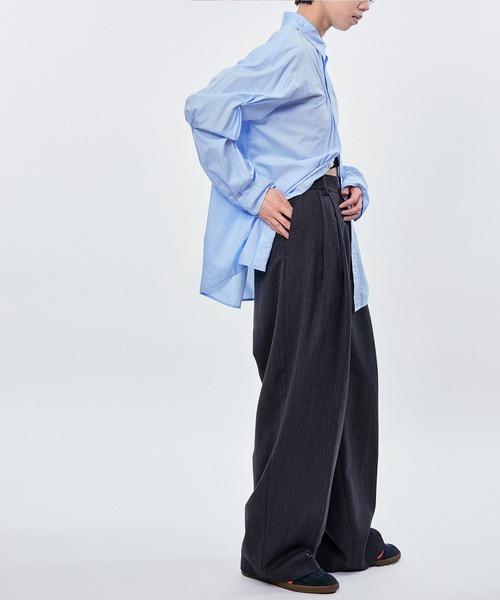 M TO R（ムウトアール）の「RANDUM PINCH LONG SLEEVE SHIRTS（シャツ/ブラウス・レディース・ホワイト/サックスブルー・40/42/38）」の16枚目の写真