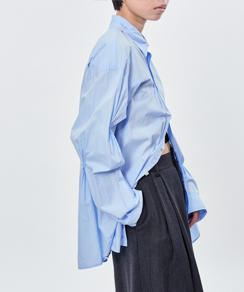 M TO R（ムウトアール）の「RANDUM PINCH LONG SLEEVE SHIRTS（シャツ/ブラウス・レディース・ホワイト/サックスブルー・40/42/38）」の18枚目の写真