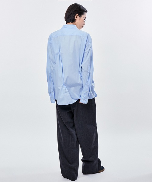 M TO R（ムウトアール）の「RANDUM PINCH LONG SLEEVE SHIRTS（シャツ/ブラウス・レディース・ホワイト/サックスブルー・40/42/38）」の19枚目の写真