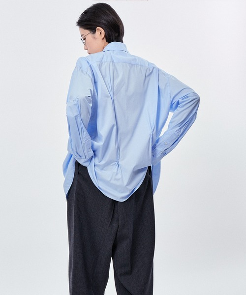 M TO R（ムウトアール）の「RANDUM PINCH LONG SLEEVE SHIRTS（シャツ/ブラウス・レディース・ホワイト/サックスブルー・40/42/38）」の20枚目の写真
