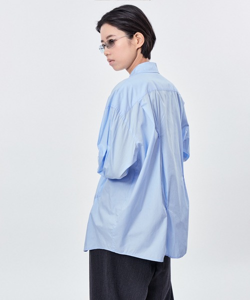 M TO R（ムウトアール）の「RANDUM PINCH LONG SLEEVE SHIRTS（シャツ/ブラウス・レディース・ホワイト/サックスブルー・40/42/38）」の22枚目の写真