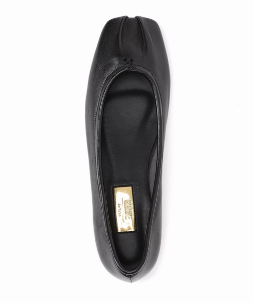 追加》GRISEレザースクエアプリーツフラット（その他シューズ）｜LE