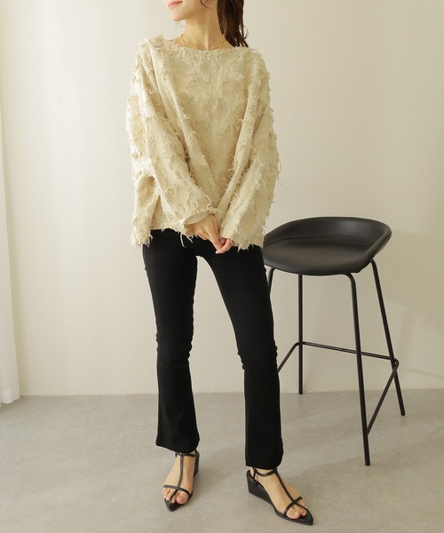 LAULEN（ローレン）の「stretch flare denim  pants /ストレッチ スリム フレア パンツ（その他パンツ・レディース・ブラック・S/XS/M）」の7枚目の写真