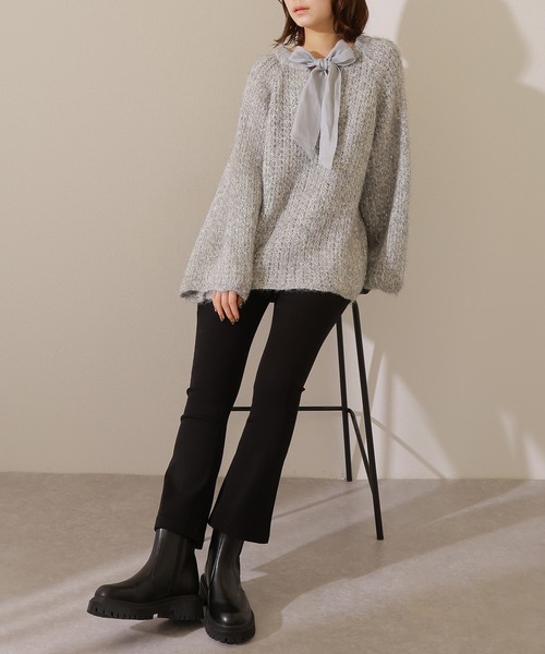 LAULEN（ローレン）の「stretch flare denim  pants /ストレッチ スリム フレア パンツ（その他パンツ・レディース・ブラック・S/XS/M）」の11枚目の写真