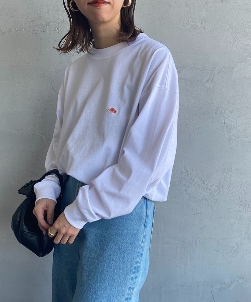 DANTON（ダントン）の「【WEB限定】[DANTON/ダントン] ワンポイントロゴ スウェットライクロンT（Tシャツ/カットソー・レディース・ネイビー/ホワイト/チャコール/グレイッシュベージュ・XL/L/M）」の2枚目の写真
