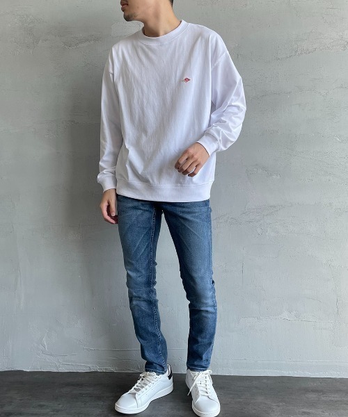 DANTON（ダントン）の「【WEB限定】[DANTON/ダントン] ワンポイントロゴ スウェットライクロンT（Tシャツ/カットソー・レディース・ネイビー/ホワイト/チャコール/グレイッシュベージュ・XL/L/M）」の6枚目の写真