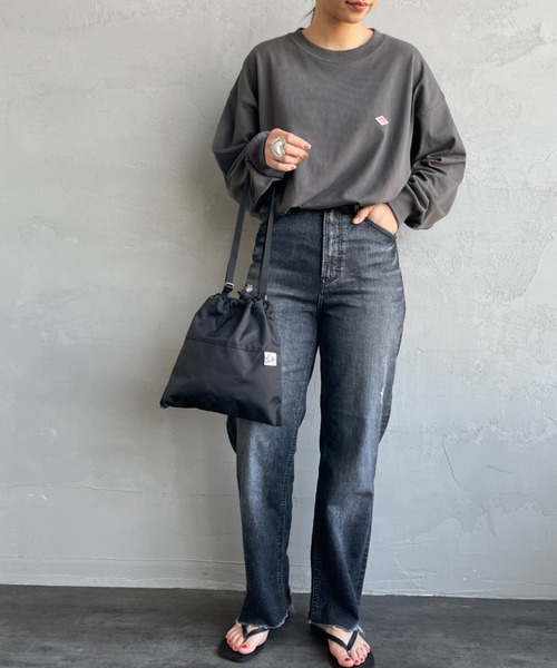 DANTON（ダントン）の「【WEB限定】[DANTON/ダントン] ワンポイントロゴ スウェットライクロンT（Tシャツ/カットソー・レディース・ネイビー/ホワイト/チャコール/グレイッシュベージュ・XL/L/M）」の7枚目の写真