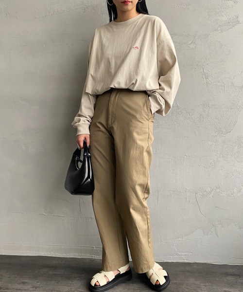 DANTON（ダントン）の「【WEB限定】[DANTON/ダントン] ワンポイントロゴ スウェットライクロンT（Tシャツ/カットソー・レディース・ネイビー/ホワイト/チャコール/グレイッシュベージュ・XL/L/M）」の9枚目の写真