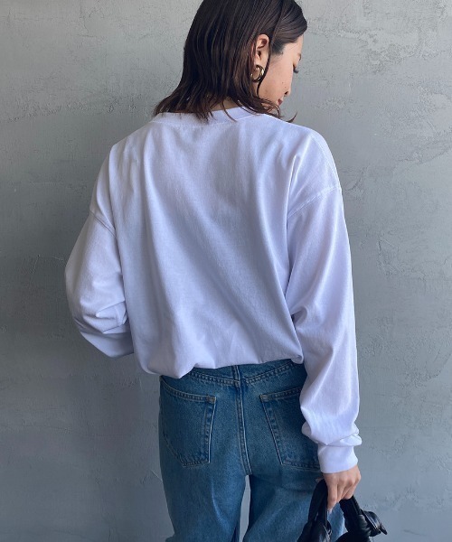 DANTON（ダントン）の「【WEB限定】[DANTON/ダントン] ワンポイントロゴ スウェットライクロンT（Tシャツ/カットソー・レディース・ネイビー/ホワイト/チャコール/グレイッシュベージュ・XL/L/M）」の14枚目の写真