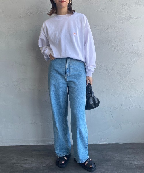 DANTON（ダントン）の「【WEB限定】[DANTON/ダントン] ワンポイントロゴ スウェットライクロンT（Tシャツ/カットソー・レディース・ネイビー/ホワイト/チャコール/グレイッシュベージュ・XL/L/M）」の15枚目の写真