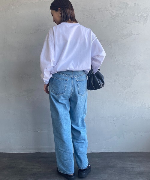 DANTON（ダントン）の「【WEB限定】[DANTON/ダントン] ワンポイントロゴ スウェットライクロンT（Tシャツ/カットソー・レディース・ネイビー/ホワイト/チャコール/グレイッシュベージュ・XL/L/M）」の16枚目の写真
