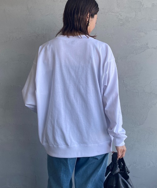 DANTON（ダントン）の「【WEB限定】[DANTON/ダントン] ワンポイントロゴ スウェットライクロンT（Tシャツ/カットソー・レディース・ネイビー/ホワイト/チャコール/グレイッシュベージュ・XL/L/M）」の19枚目の写真