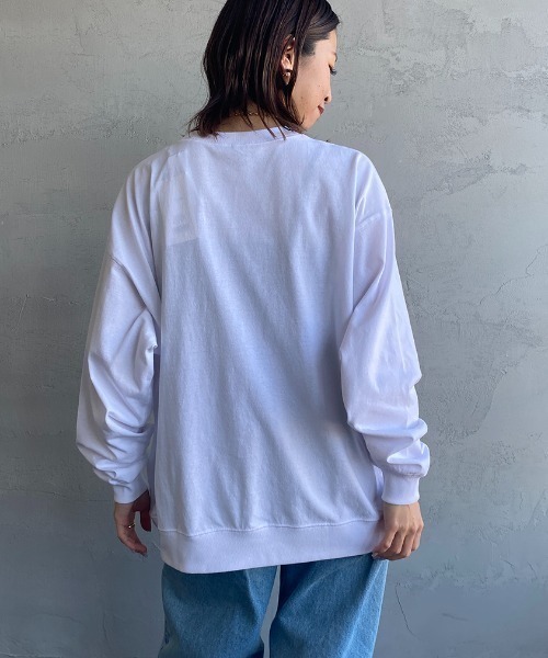 DANTON（ダントン）の「【WEB限定】[DANTON/ダントン] ワンポイントロゴ スウェットライクロンT（Tシャツ/カットソー・レディース・ネイビー/ホワイト/チャコール/グレイッシュベージュ・XL/L/M）」の22枚目の写真