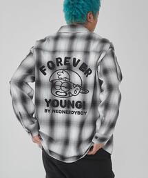 WEGO | WEGO/【25年春夏新作】グラフィックオンブレチェックシャツ(シャツ/ブラウス)